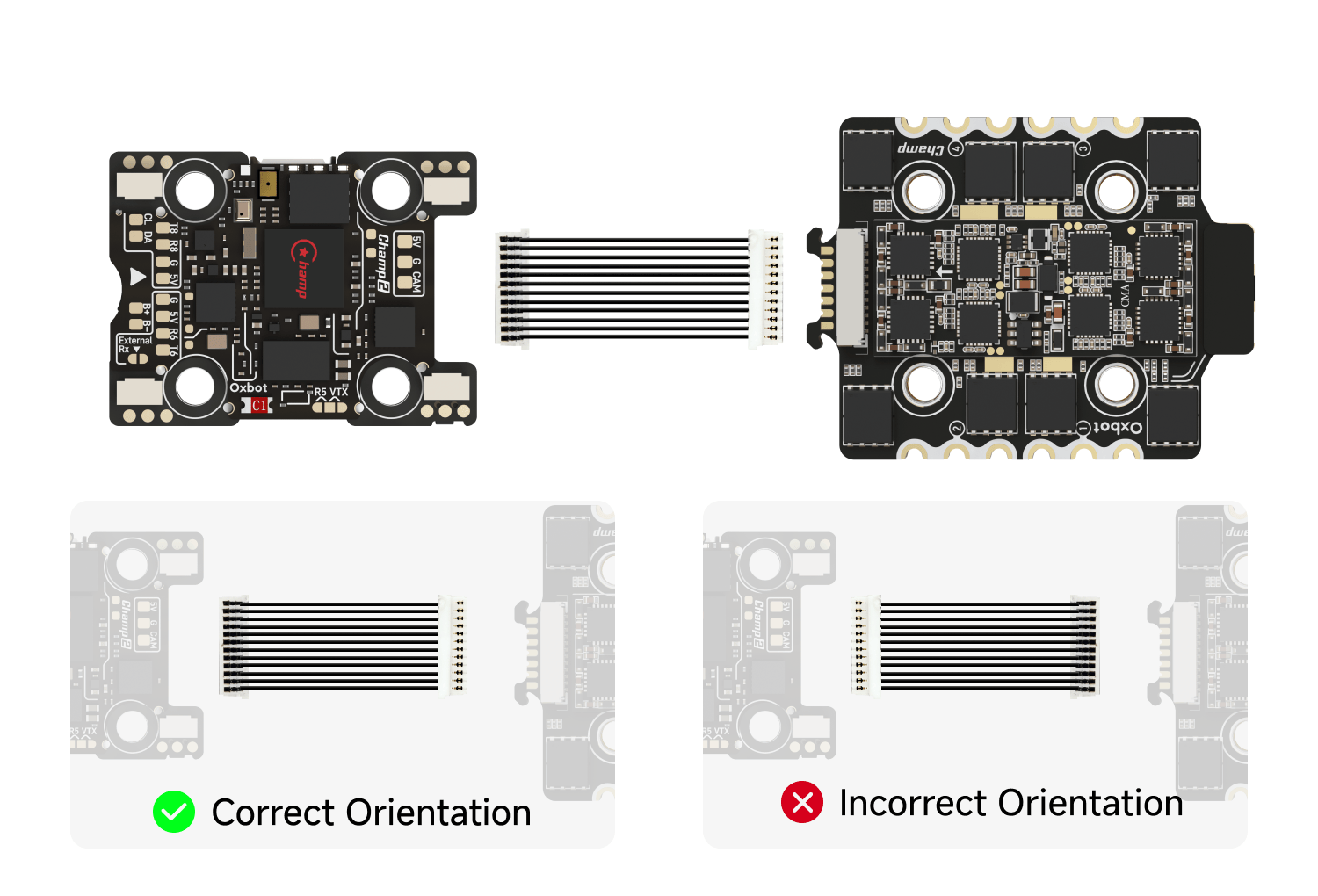 FC-to-ESC ribbon cable connection