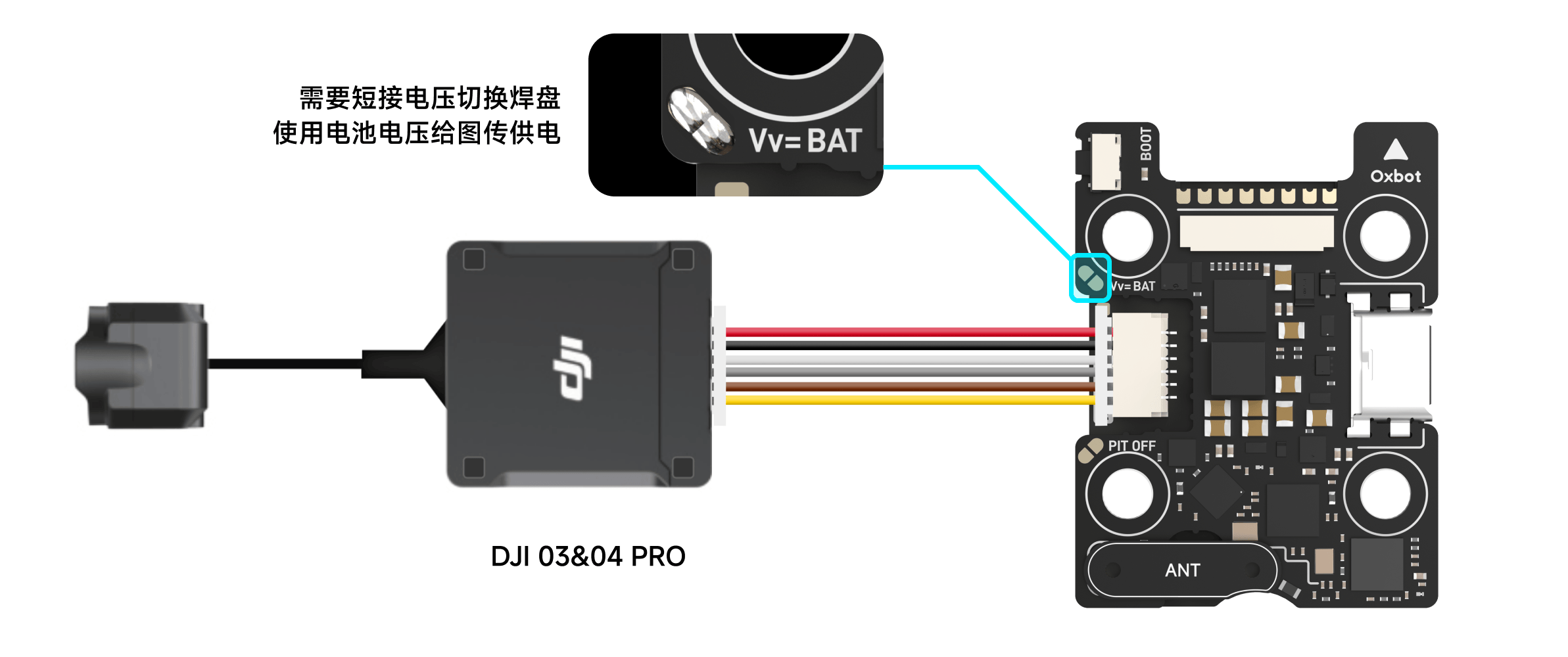 天空端内置 SBUS 接收机接线