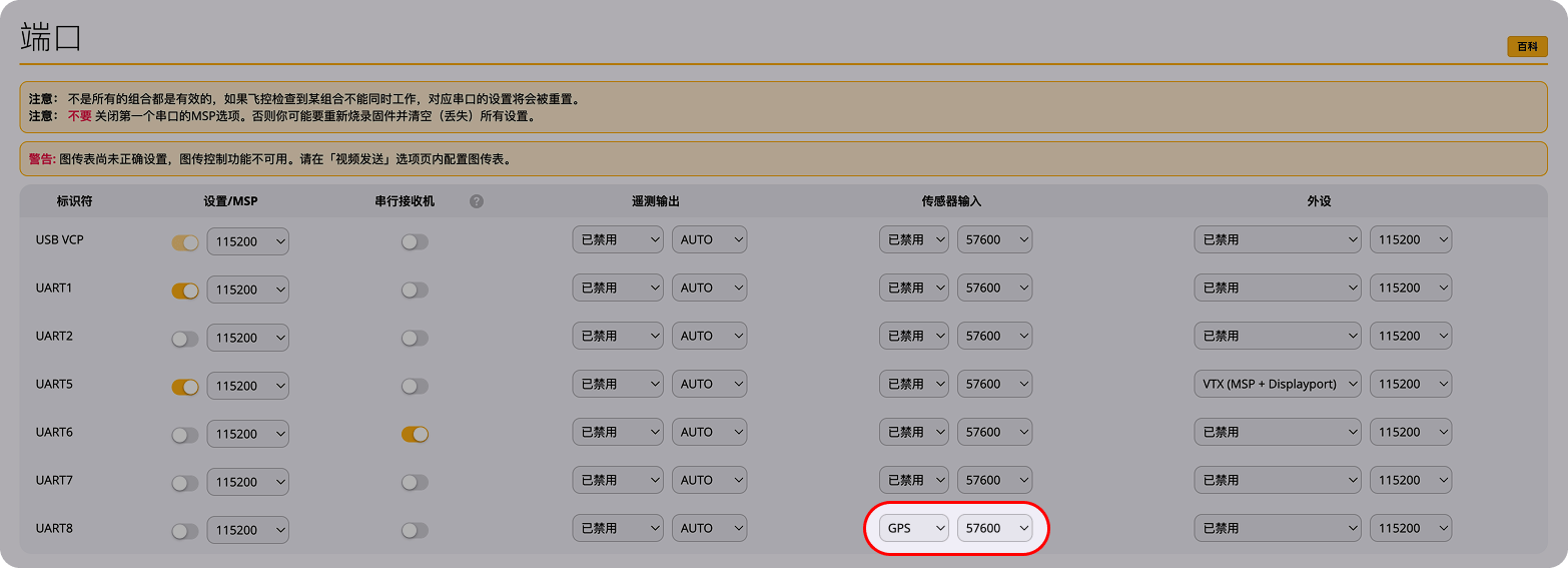 GPS Betaflight 设置